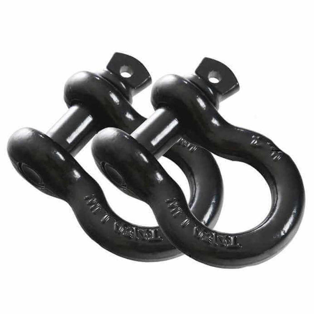 Recovery Shackle D-Rings - 3/4" 4.75 Ton - Black - Sold In Pairs