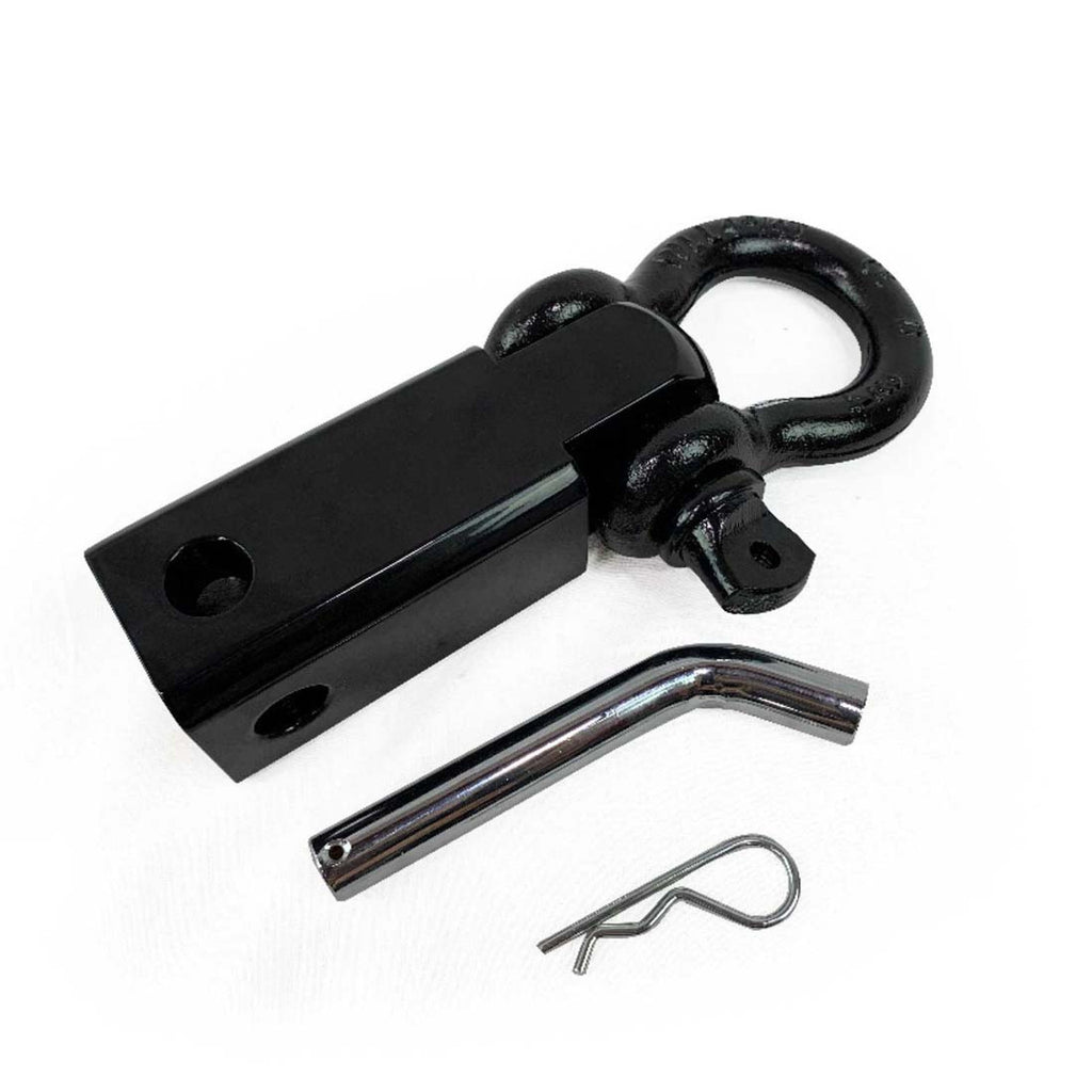 Receiver Mount Recovery Shackle 3/4" 4.75 Ton Rated Black Universal