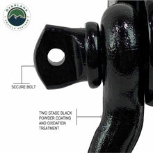 Load image into Gallery viewer, Receiver Mount Recovery Shackle 3/4" 4.75 Ton Rated Black Universal