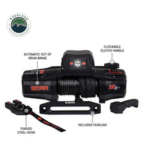 Load image into Gallery viewer, SCAR 12S - 12,000 lbs. Rated Synthetic Rope Winch