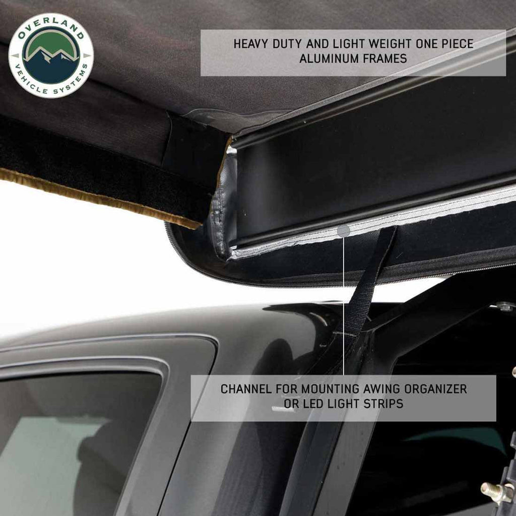 HD Nomadic 270 LTE Awning - Passenger Side - Dark Gray with Black Travel Cover Universal