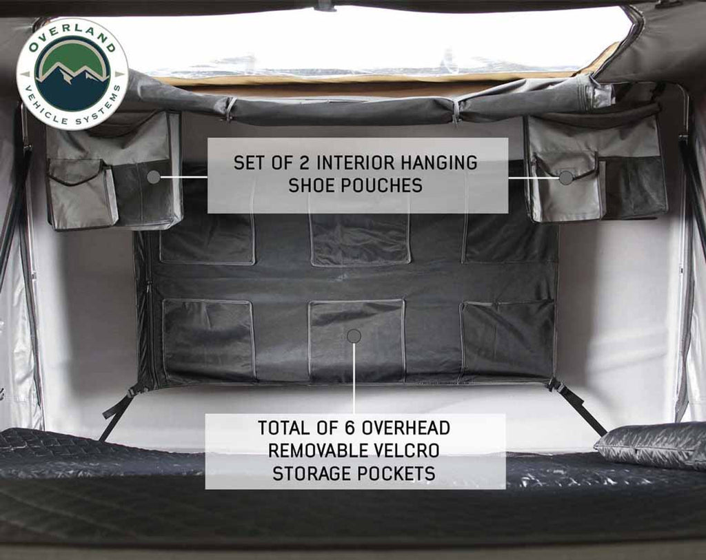 HD Bushveld II Cantilever Hard Shell Roof Top Tent Grey Body & Tan Rainfly