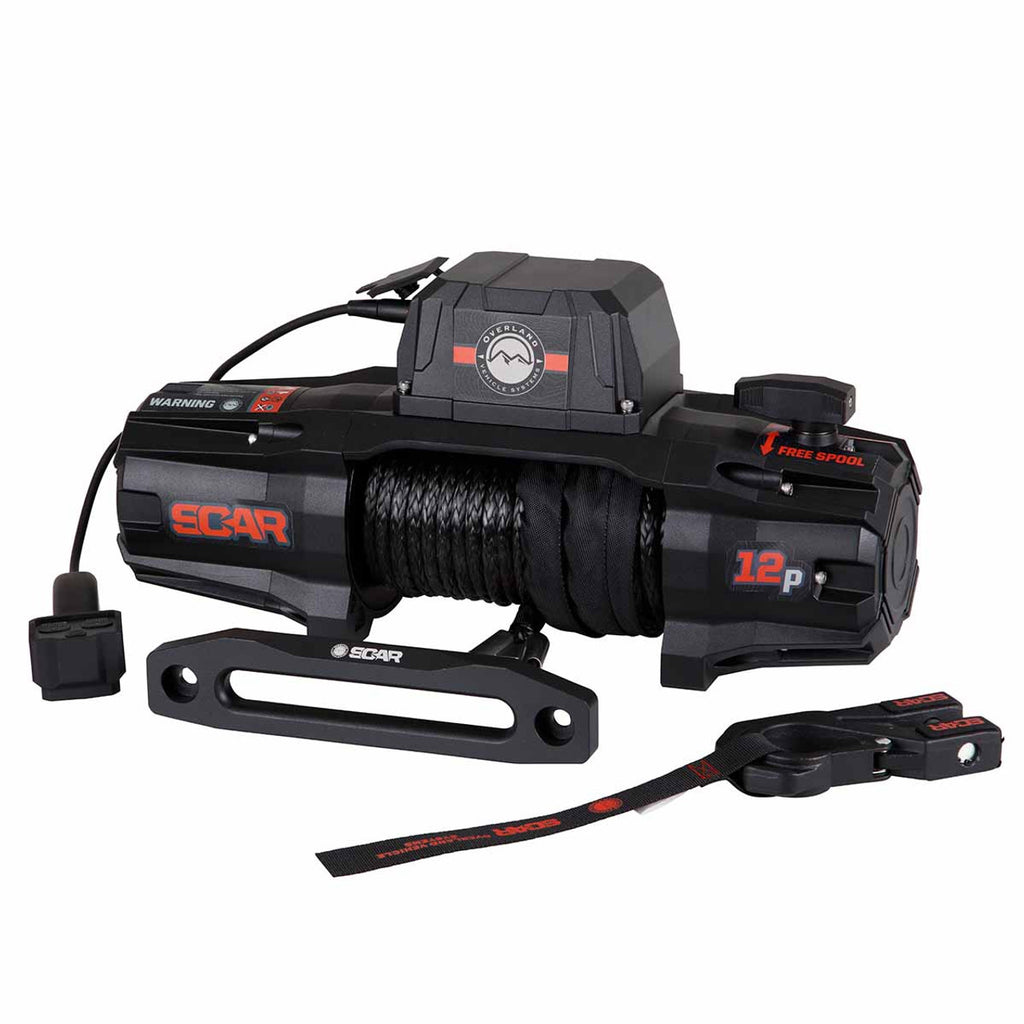 SCAR 12S - 12,000 lbs. Rated Synthetic Rope Winch