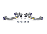 SuperPro 05-23 Toyota Tacoma 4WD Front Upper Fixed Offset Control Arm Set - Gun Metal